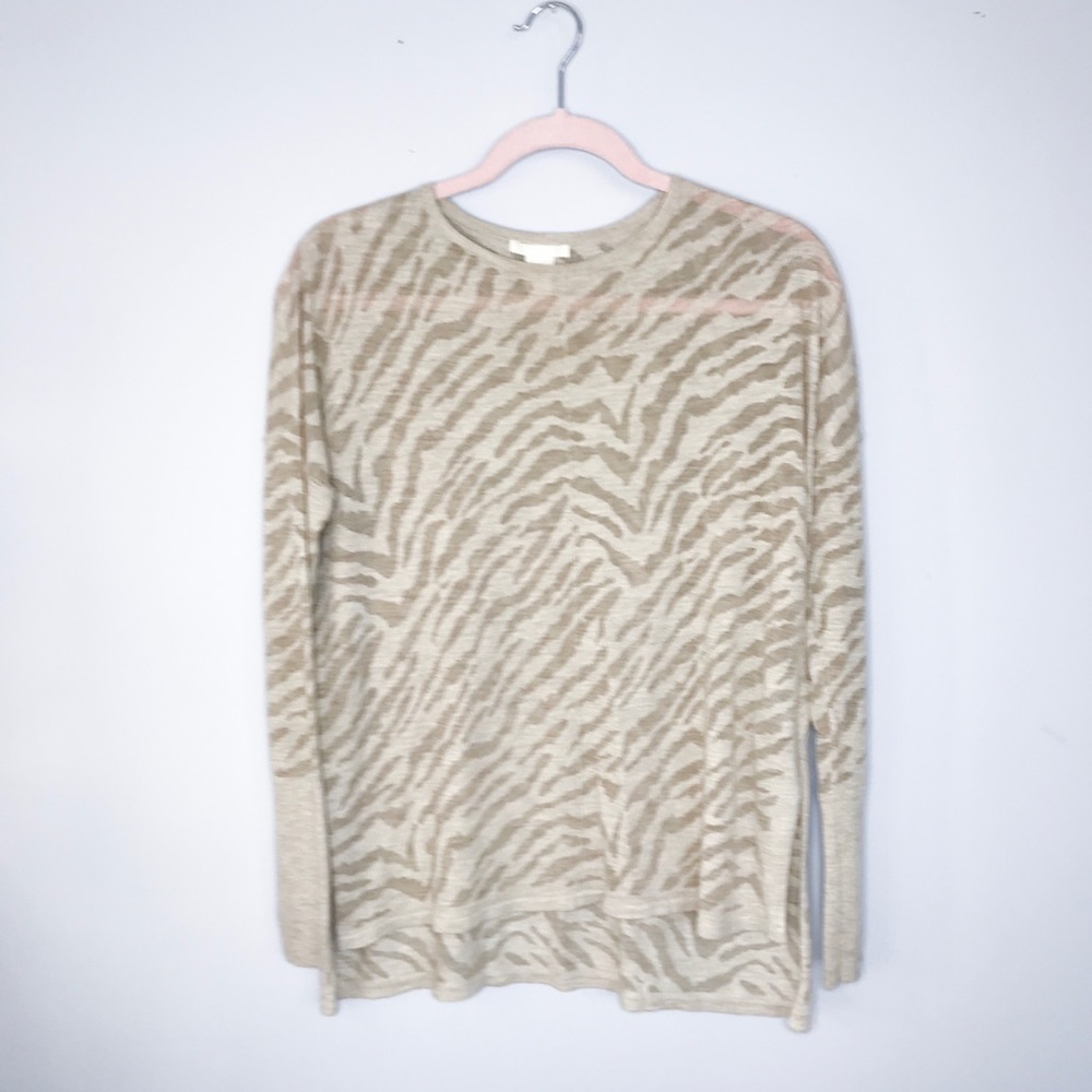 H&M Sheer Zebra Print Sweater